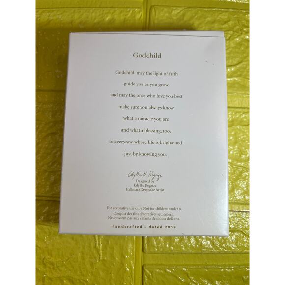 Hallmark Keepsake Godchild Christmas Tree Ornament 2008 IOB - Picture 6 of 7